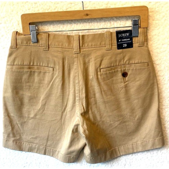 J.Crew Womens 29 Flat Front Chino Shorts Tan 5" Inseam NWT NEW! MSRP $59.50 - Picture 2 of 11